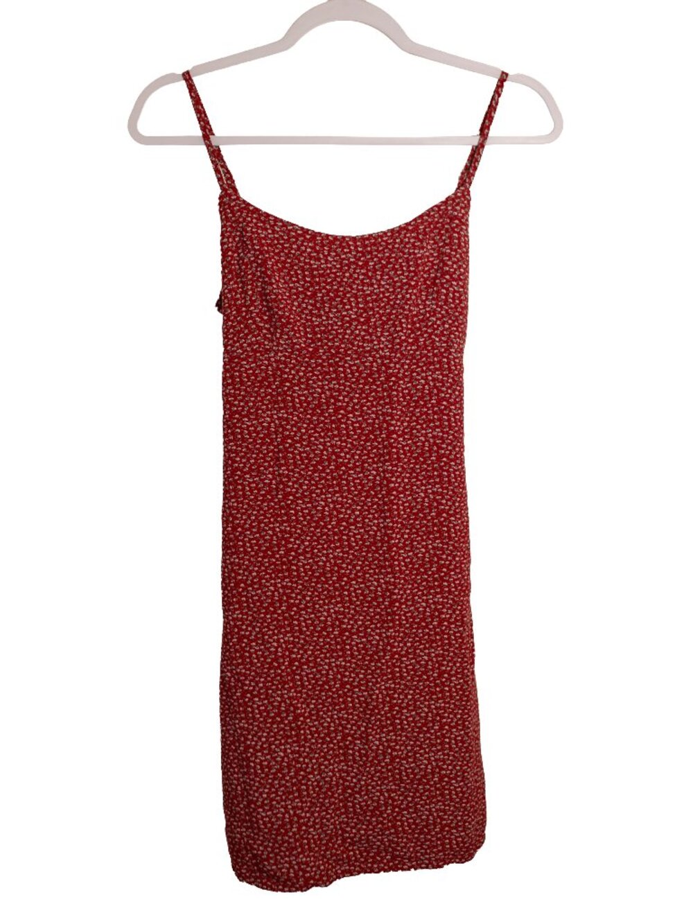 Brandy Melville Red Ditsy Floral Summer Mini Dress